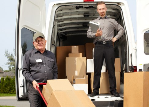 Professional local removals team loading furniture in Eelpieisland