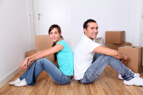Prepared furniture wrapped safely for storage